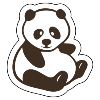 Fat Panda Sticker (Brown)